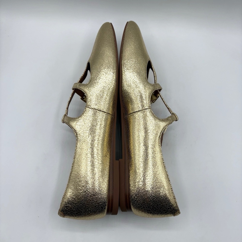 "NEW" LINEA PAOLO Matilda Shoe Women's Size 11 Gold Leather Ballet Flats NIB - Picture 6 of 8